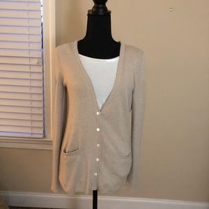 Classic tan Banana Republic cardigan